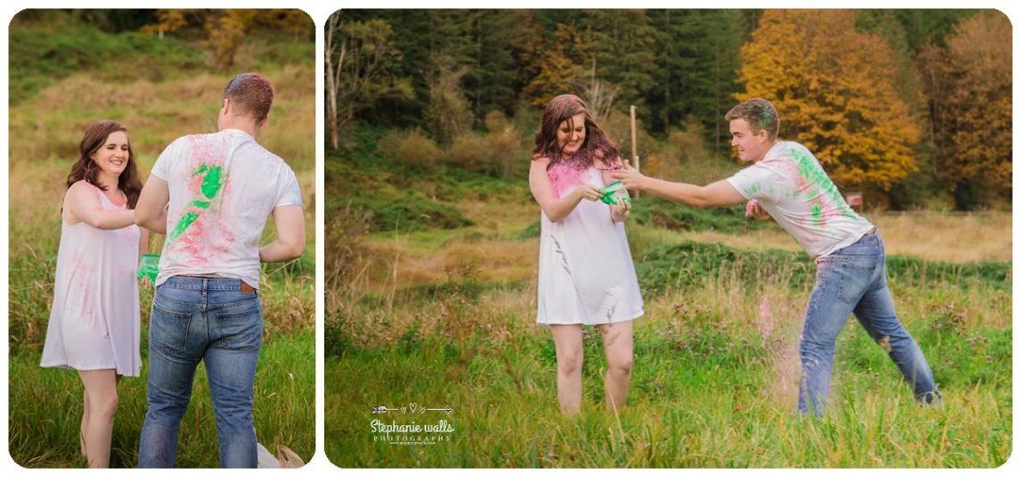 2017 01 19 1323 Engagement Color (Holi) Powder Fun | Nakashima Heritage Barn Arlington, Wa