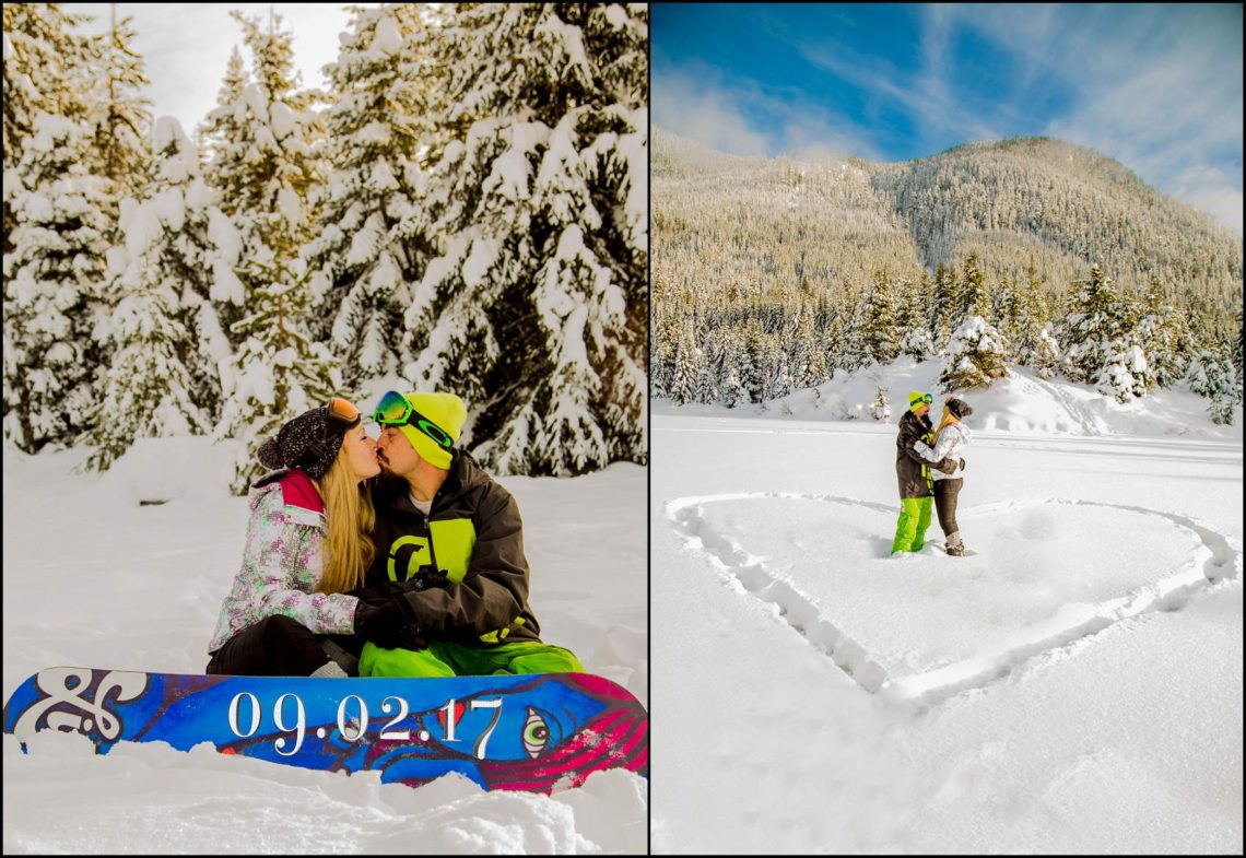 GOLD CREEK POND WINTER ENGAGEMENT PORTRAITS | PATTI & BOB