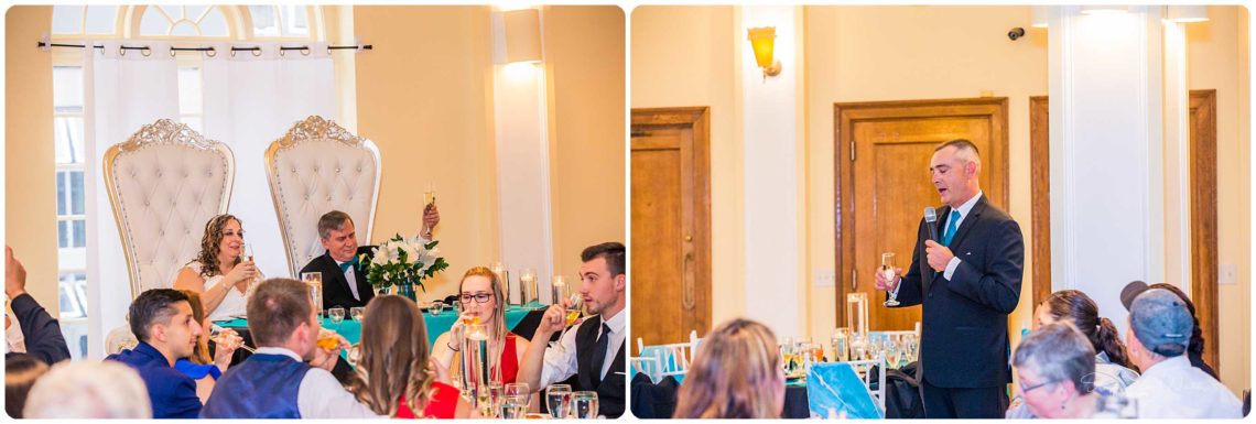 Bridals Toasts 069 Black & Teal | Monte Cristo Ballroom Wedding | Everett Wedding Photographer