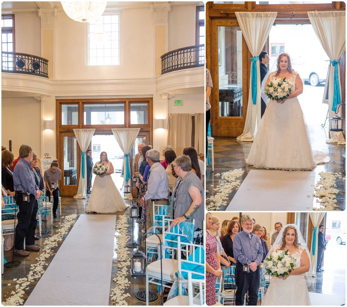 Ceremony 058 Black & Teal | Monte Cristo Ballroom Wedding | Everett Wedding Photographer