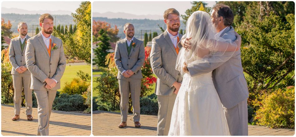 Mingling Ceremony 092 950x441 Olympic View Estates Wedding   Autumn Love with Ayla and David