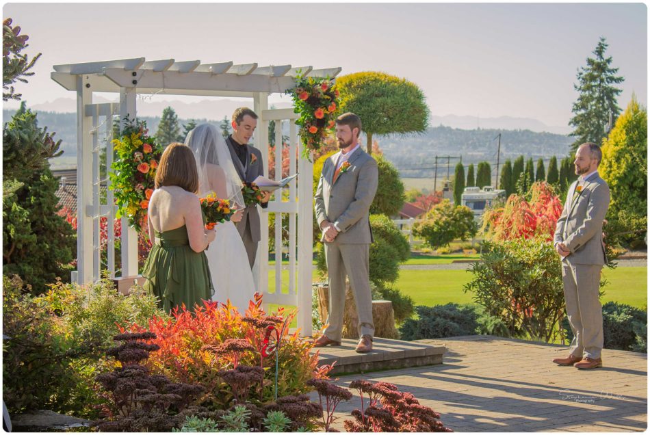 Mingling Ceremony 117 950x636 Olympic View Estates Wedding   Autumn Love with Ayla and David
