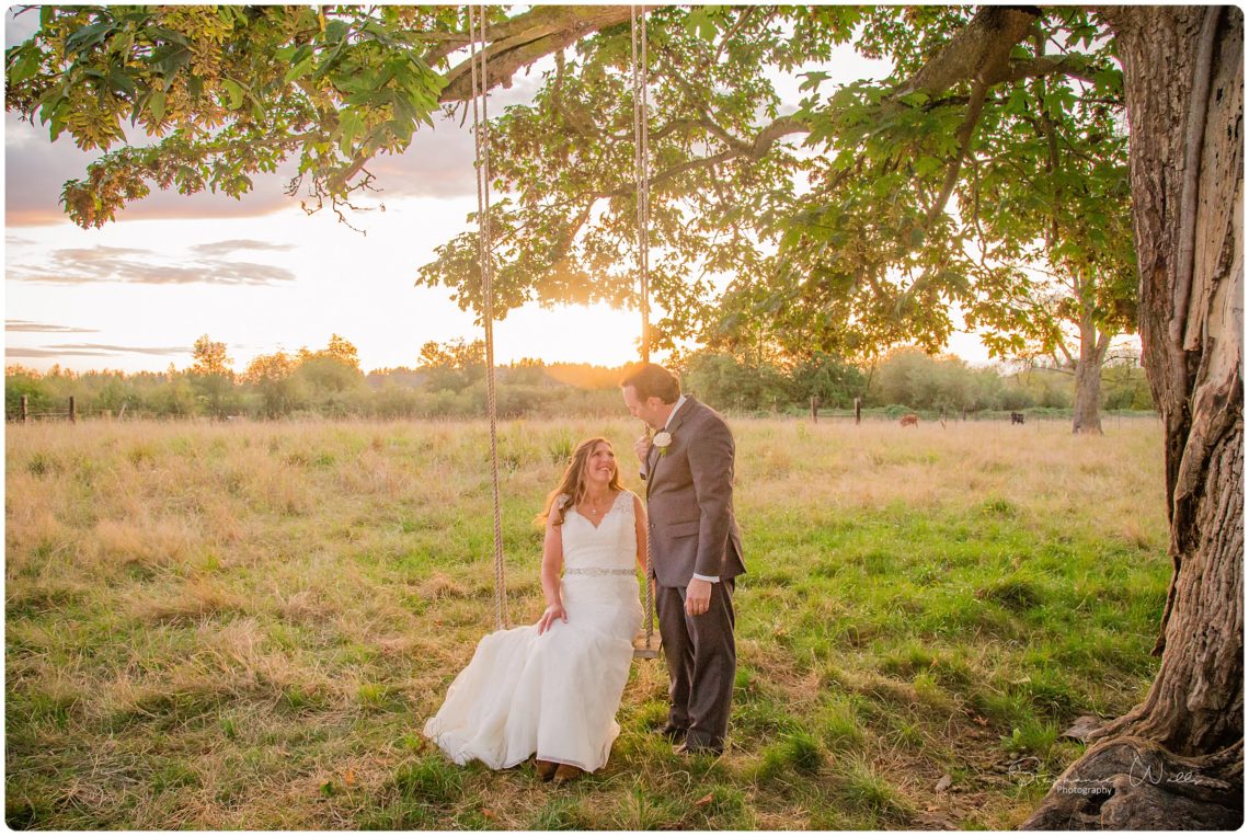 sunset bridal portraits