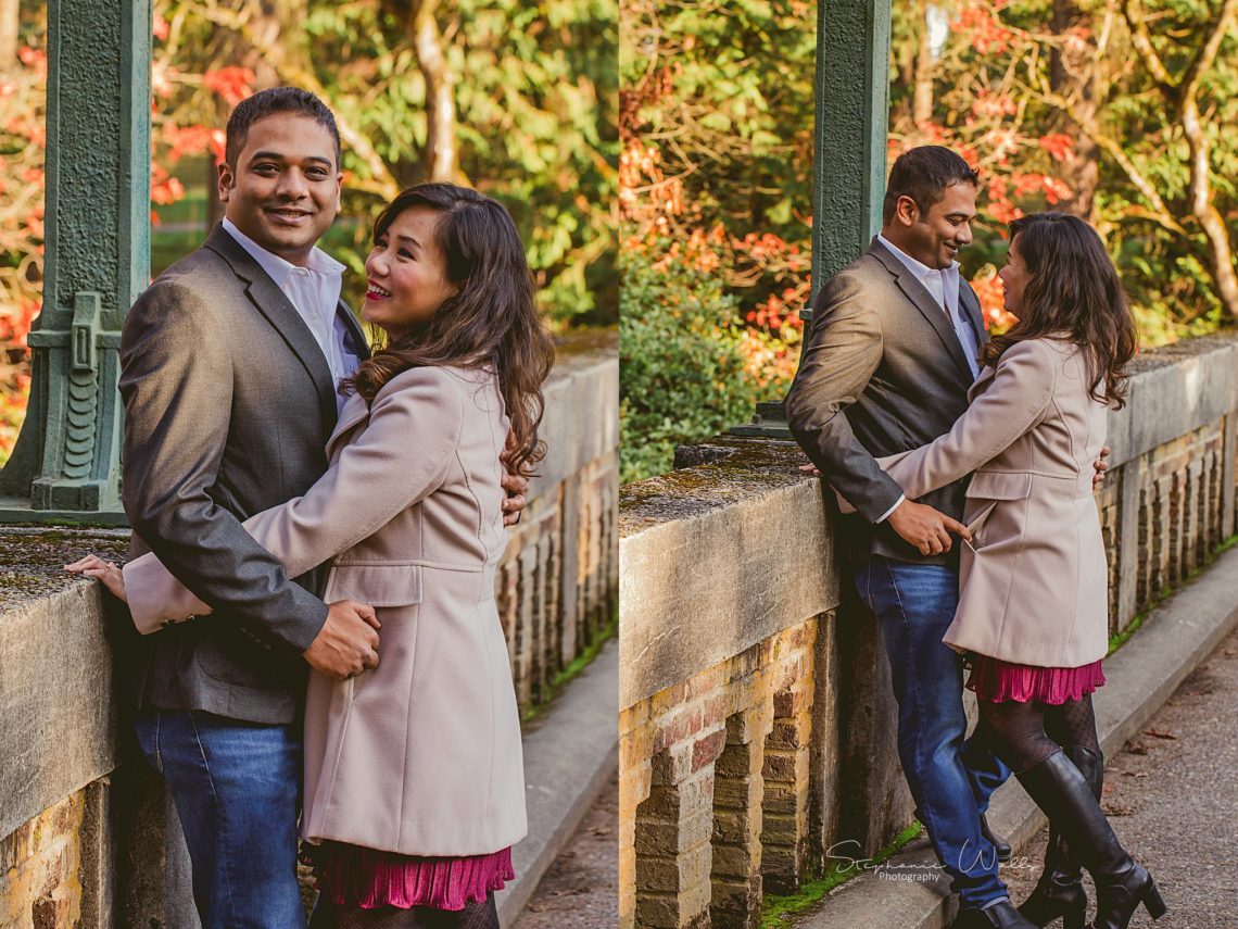 Stephanie Walls Photography 0379 scaled Washington Park Arboretum Engagement with Chi and Saurav