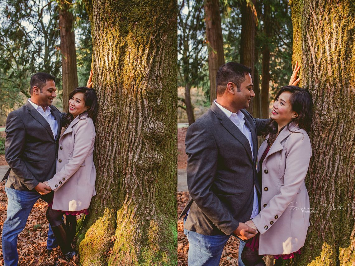 Stephanie Walls Photography 0390 scaled Washington Park Arboretum Engagement with Chi and Saurav