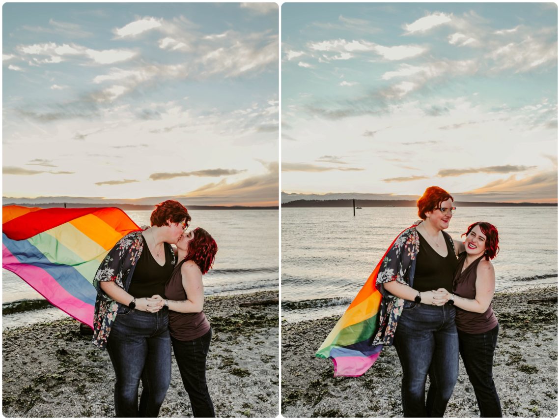 Stephanie Walls Photography 1242 scaled Edmonds Beach Park Engagement Session with Kristy and Kat