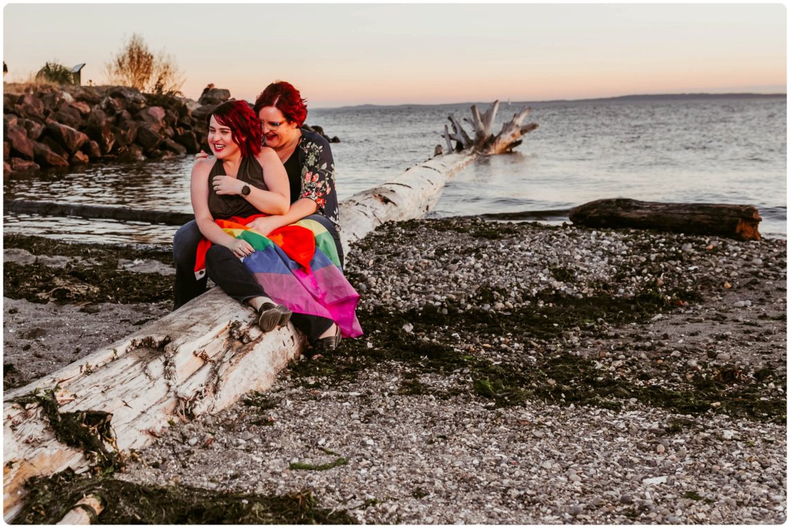 Stephanie Walls Photography 1247 scaled Edmonds Beach Park Engagement Session with Kristy and Kat