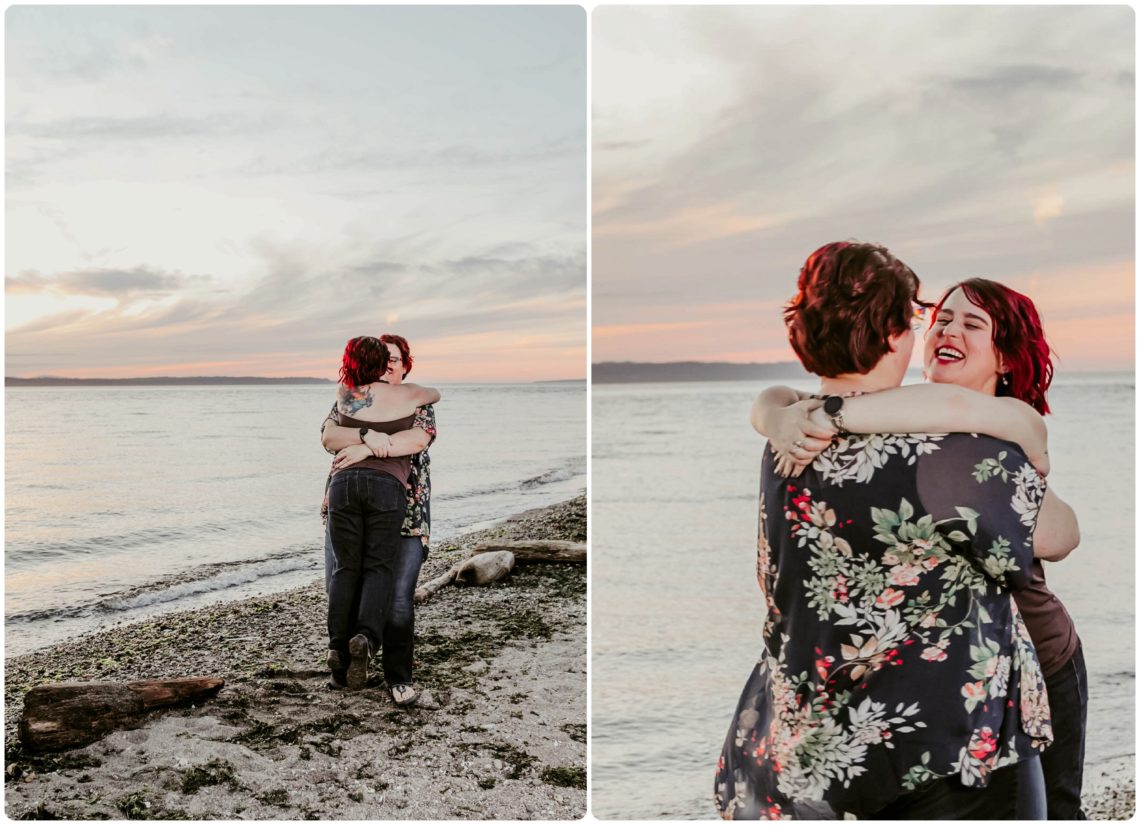 Stephanie Walls Photography 1251 scaled Edmonds Beach Park Engagement Session with Kristy and Kat