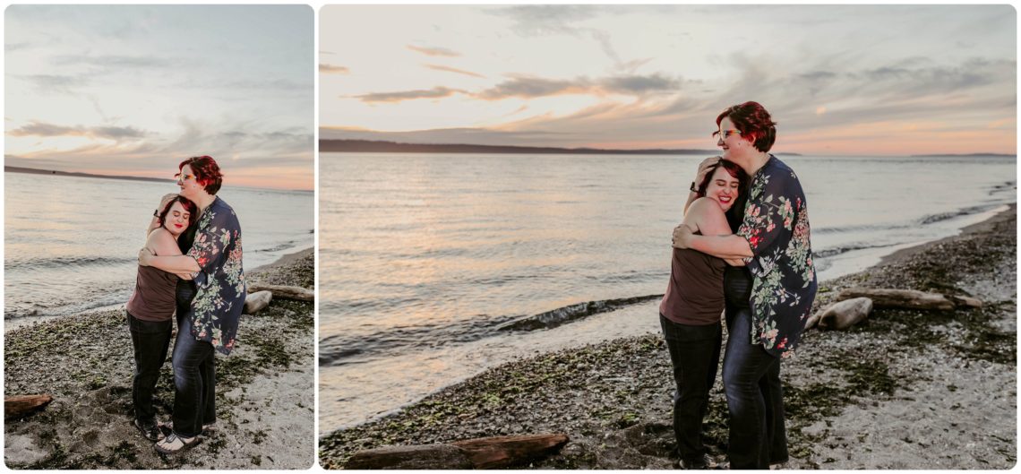 Stephanie Walls Photography 1252 scaled Edmonds Beach Park Engagement Session with Kristy and Kat