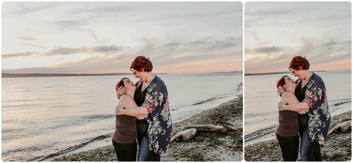 Stephanie Walls Photography 1253 scaled Edmonds Beach Park Engagement Session with Kristy and Kat