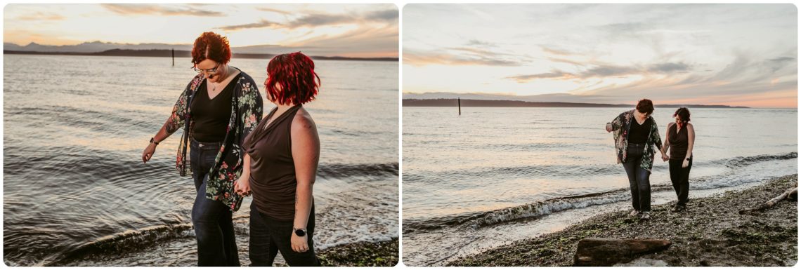 Stephanie Walls Photography 1255 scaled Edmonds Beach Park Engagement Session with Kristy and Kat