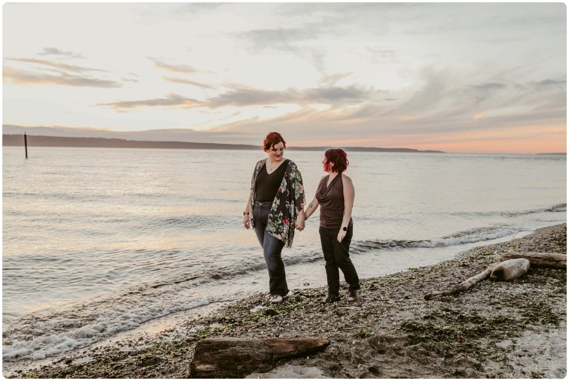 Stephanie Walls Photography 1256 scaled Edmonds Beach Park Engagement Session with Kristy and Kat