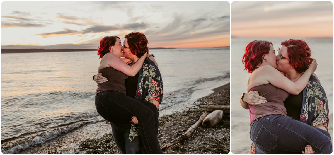 Stephanie Walls Photography 1257 scaled Edmonds Beach Park Engagement Session with Kristy and Kat