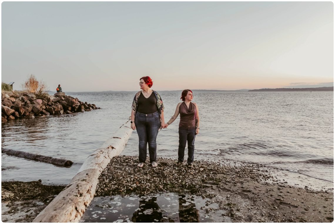 Stephanie Walls Photography 1265 scaled Edmonds Beach Park Engagement Session with Kristy and Kat