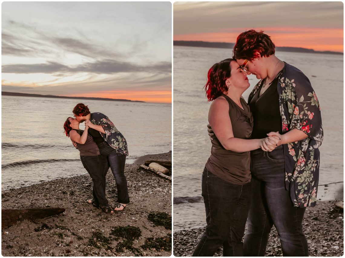 Stephanie Walls Photography 1267 scaled Edmonds Beach Park Engagement Session with Kristy and Kat
