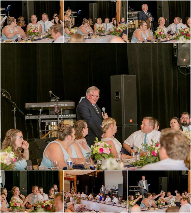 Toasts 053 629x700 Community Center, Lopez Island Wedding