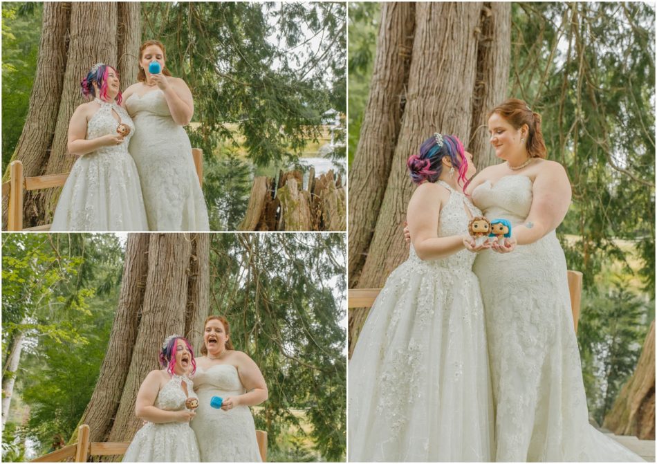 1st Look Bridals 213 950x671 Gray Bridge wedding with a rainbow flag sendoff