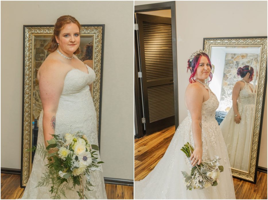 1st Look Bridals 48 934x700 Gray Bridge wedding with a rainbow flag sendoff