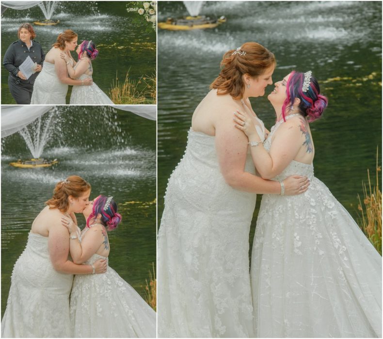 Ceremony 209 790x700 Gray Bridge wedding with a rainbow flag sendoff