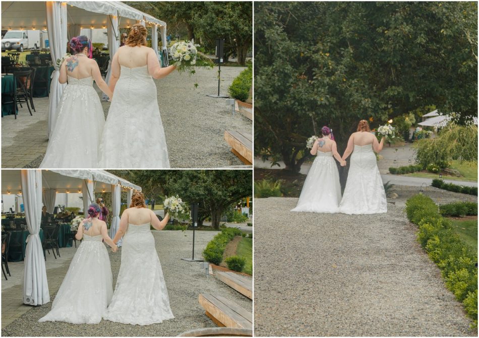 Ceremony 242 950x671 Gray Bridge wedding with a rainbow flag sendoff