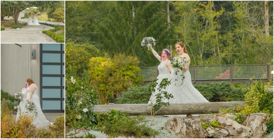 Ceremony 259 950x485 Gray Bridge wedding with a rainbow flag sendoff