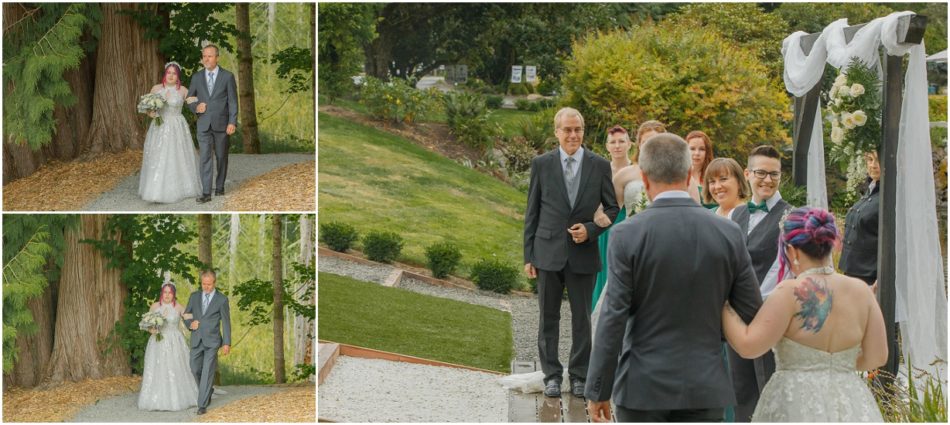 Ceremony 28 950x425 Gray Bridge wedding with a rainbow flag sendoff