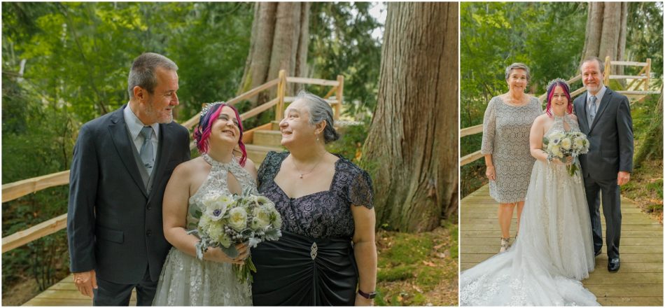 Family Wedding Party 37 950x440 Gray Bridge wedding with a rainbow flag sendoff