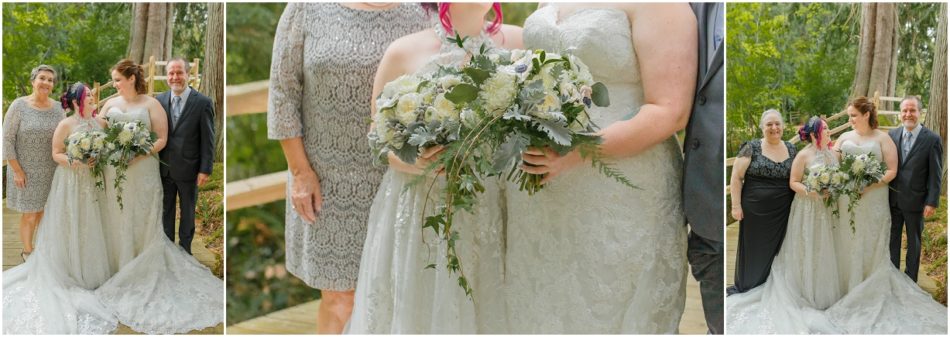 Family Wedding Party 56 950x337 Gray Bridge wedding with a rainbow flag sendoff