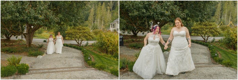 Reception Exit 4 950x319 Gray Bridge wedding with a rainbow flag sendoff