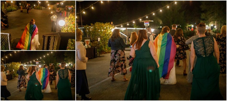 Reception Exit 50 950x425 Gray Bridge wedding with a rainbow flag sendoff