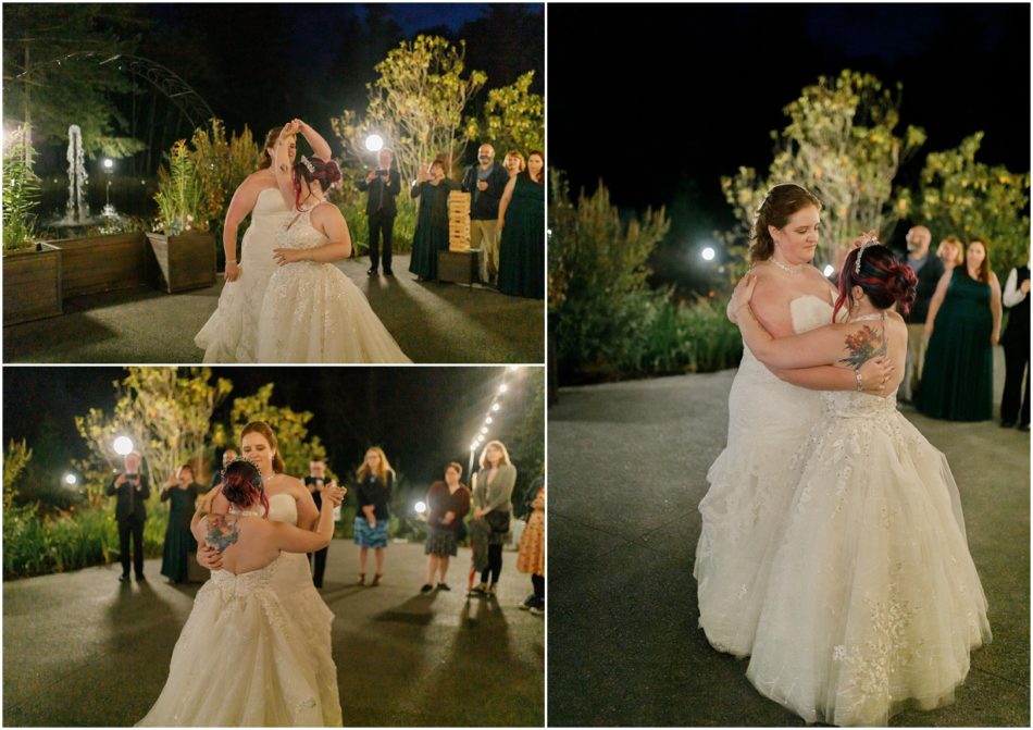 Toasts Tosses and 1st Dances 160 950x671 Gray Bridge wedding with a rainbow flag sendoff