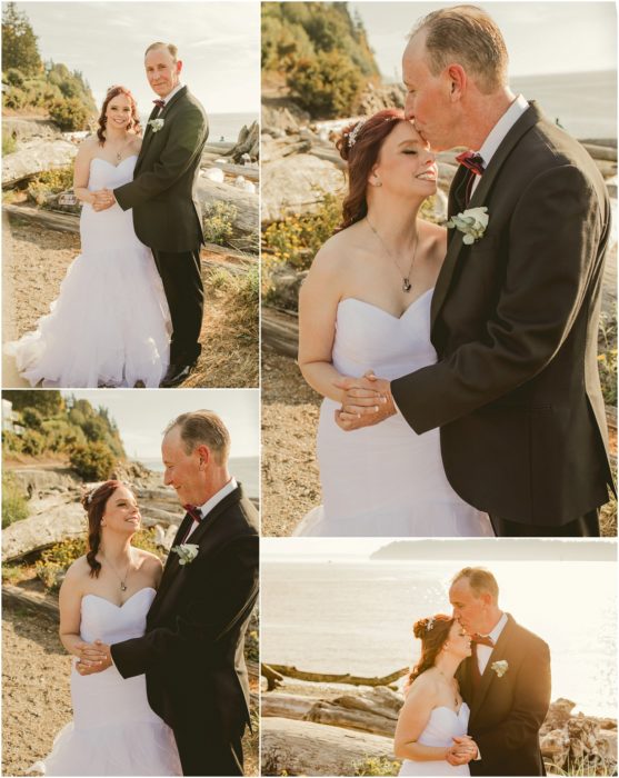 Bride Groom 9 557x700 Wedding Circle Mukilteo Elopement with a Red Rolls Royce