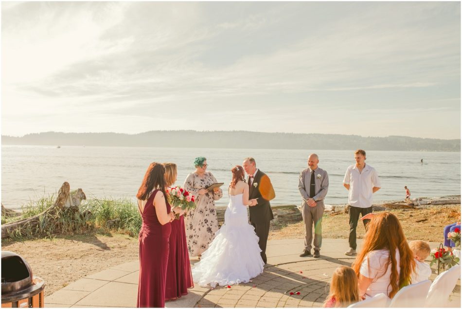 Ceremony 128 950x635 Wedding Circle Mukilteo Elopement with a Red Rolls Royce