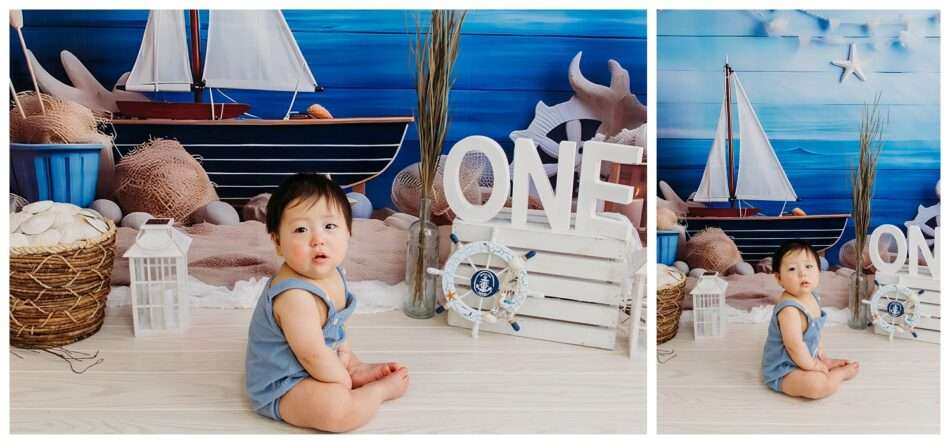 Kolten Turns One Nautical Cake Smash Session in Studio 0012 950x444 Kolten Turns One! | Nautical Cake Smash Session in Studio