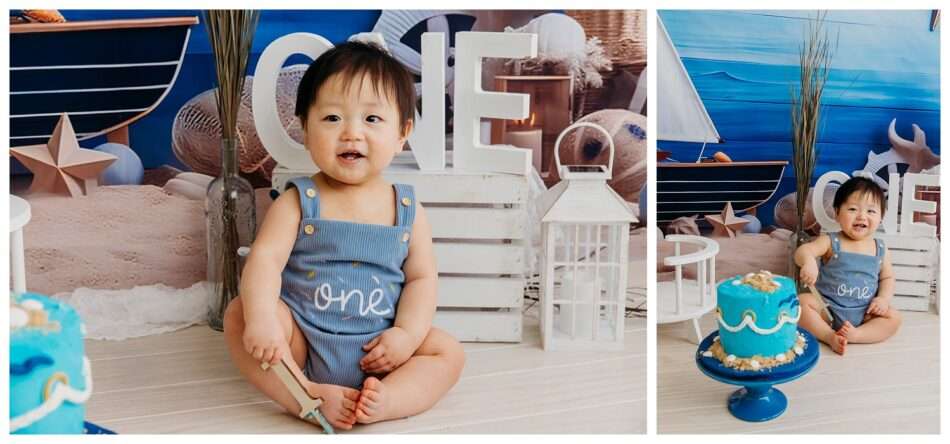 Kolten Turns One Nautical Cake Smash Session in Studio 0018 950x444 Kolten Turns One! | Nautical Cake Smash Session in Studio