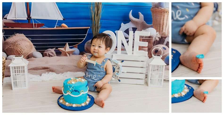 Kolten Turns One Nautical Cake Smash Session in Studio 0021 950x491 Kolten Turns One! | Nautical Cake Smash Session in Studio