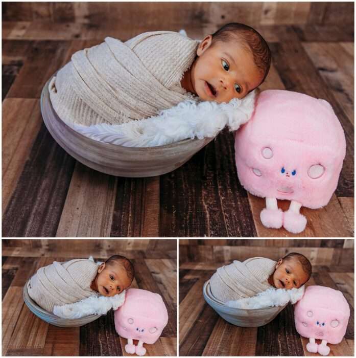 A Contemporary Newborn Session for Tanvis Baby Girl Downtown Everett Studio 0010 697x700 A Contemporary Newborn Session for Tanvi’s Baby Girl | Downtown Everett Studio