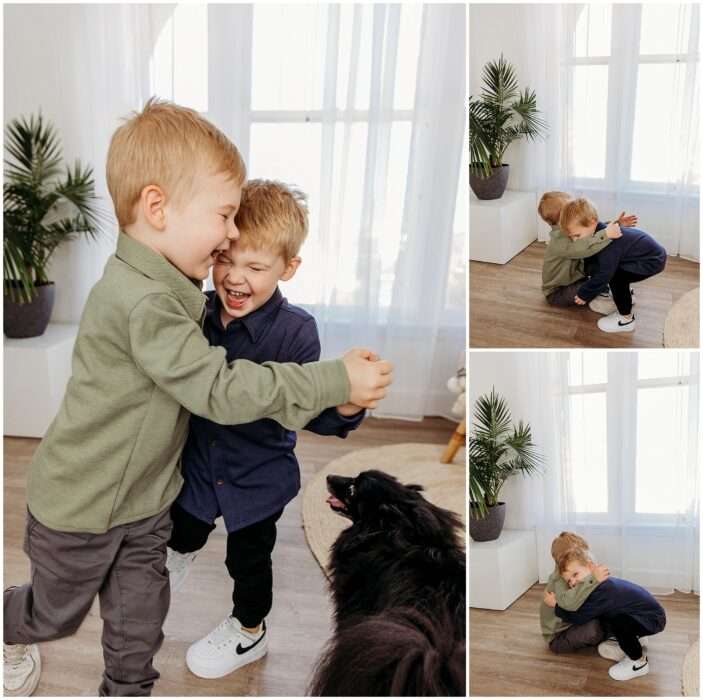 A Paw fect Family Portrait Studio Session with Two Adorable Pomeranians 0006 703x700 A Paw fect Family Portrait: Studio Session with Two Adorable Pomeranians