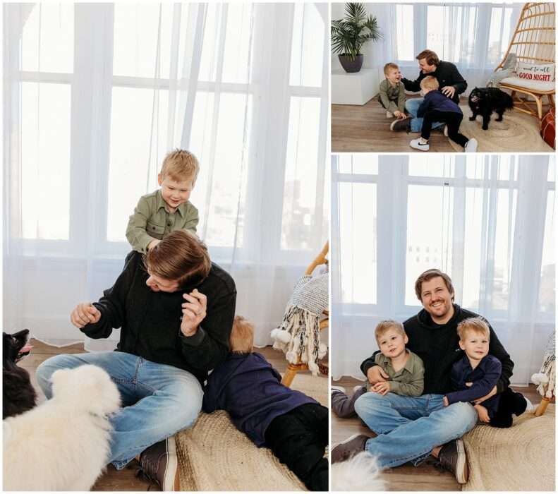 A Paw fect Family Portrait Studio Session with Two Adorable Pomeranians 0007 791x700 A Paw fect Family Portrait: Studio Session with Two Adorable Pomeranians