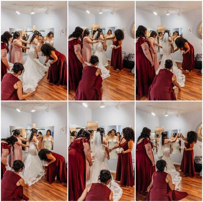 Katie Justins Romantic Burgundy Dusty Rose Wedding at Natures Connection 0020 703x700 Katie & Justin’s Romantic Burgundy & Dusty Rose Wedding at Nature’s Connection