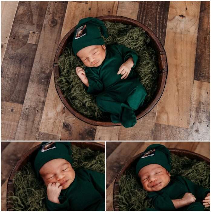 Silass Newborn Session A Green Inspired Portrait in Downtown Everett 0007 697x700 Silas’s Newborn Session | A Green Inspired Portrait in Downtown Everett