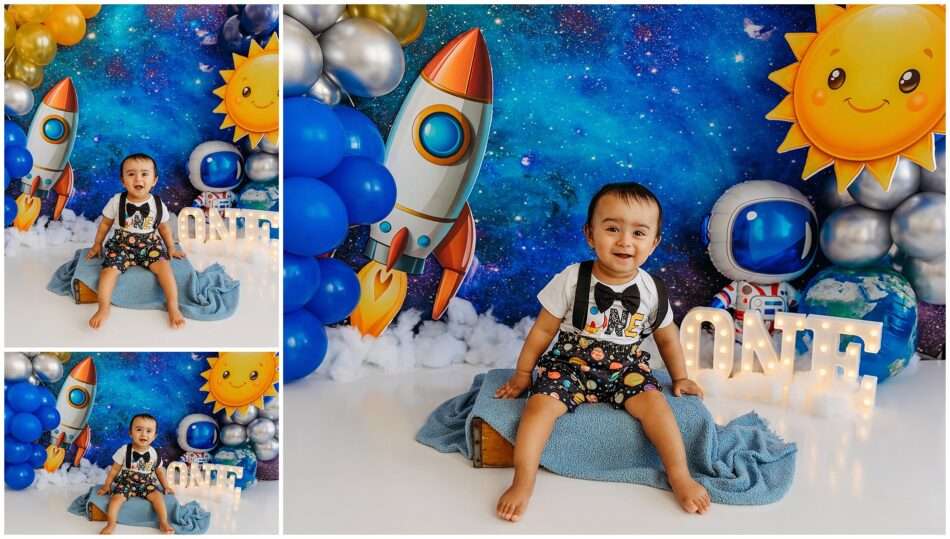 Shriyan’s Space Themed 1st Birthday Cake Smash | My First Trip Around the Sun Shriyans Space Themed 1st Birthday Cake Smash My First Trip Around the Sun 0007 950x539 Shriyan’s Space Themed 1st Birthday Cake Smash | My First Trip Around the Sun