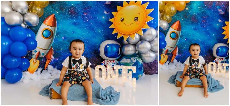 Shriyan’s Space Themed 1st Birthday Cake Smash | My First Trip Around the Sun Shriyans Space Themed 1st Birthday Cake Smash My First Trip Around the Sun 0008 950x441 Shriyan’s Space Themed 1st Birthday Cake Smash | My First Trip Around the Sun