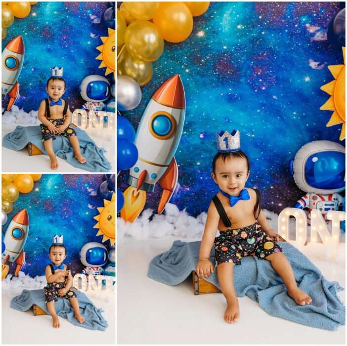 Shriyan’s Space Themed 1st Birthday Cake Smash | My First Trip Around the Sun Shriyans Space Themed 1st Birthday Cake Smash My First Trip Around the Sun 0010 702x700 Shriyan’s Space Themed 1st Birthday Cake Smash | My First Trip Around the Sun